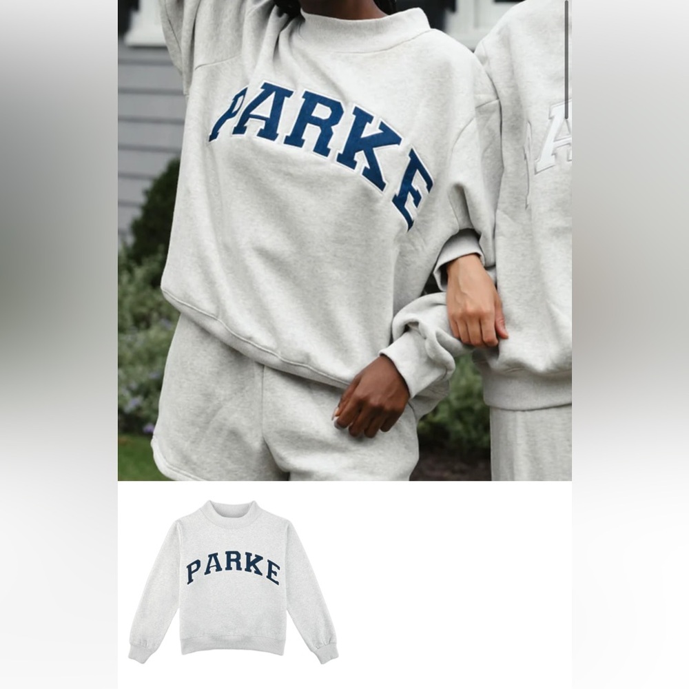 ISO—PARKE varsity mock neck sweatshirt L/XL